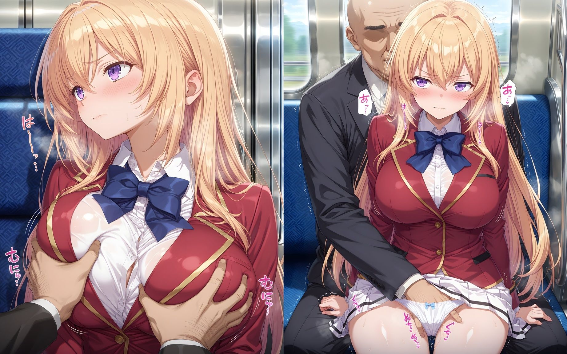 痴●おじさんに屈服する実力至上主義の女たち サンプル画像1