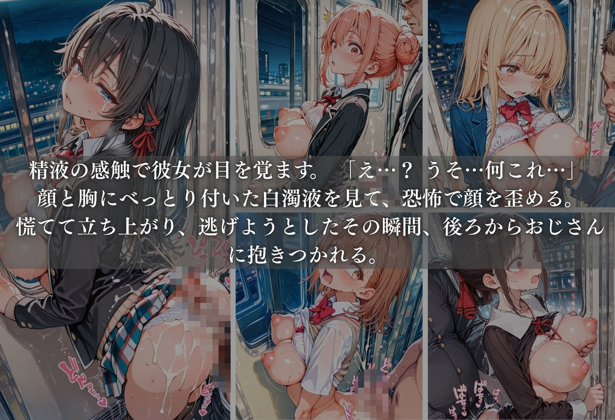 痴●列車ボテ腹END 〜キモおじリーマンに孕ませられる現役女子○生〜 Vol.3 サンプル画像5