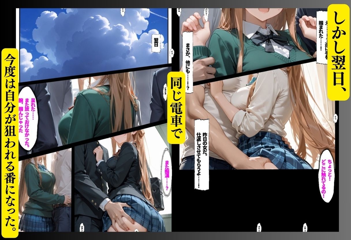 痴●集団しかいない満員列車 サンプル画像2