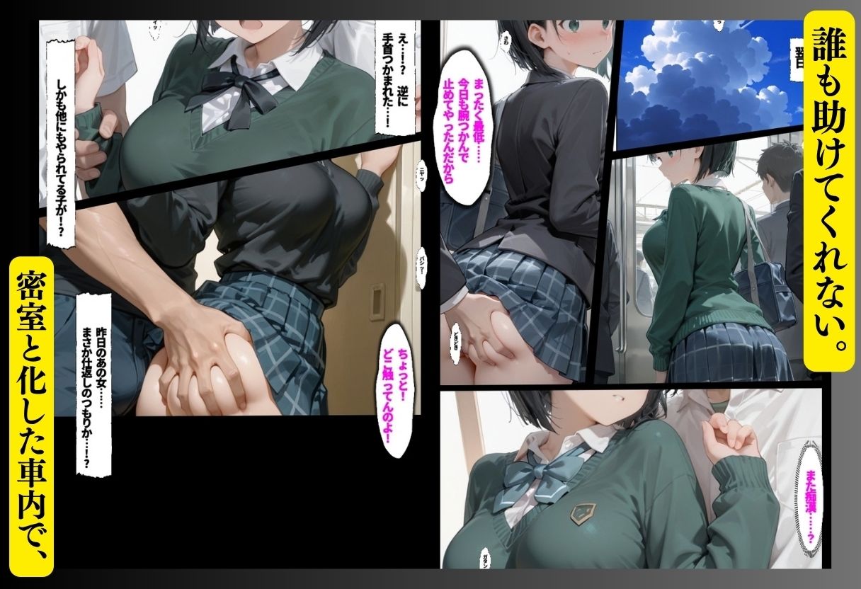 痴●集団しかいない満員列車 サンプル画像5