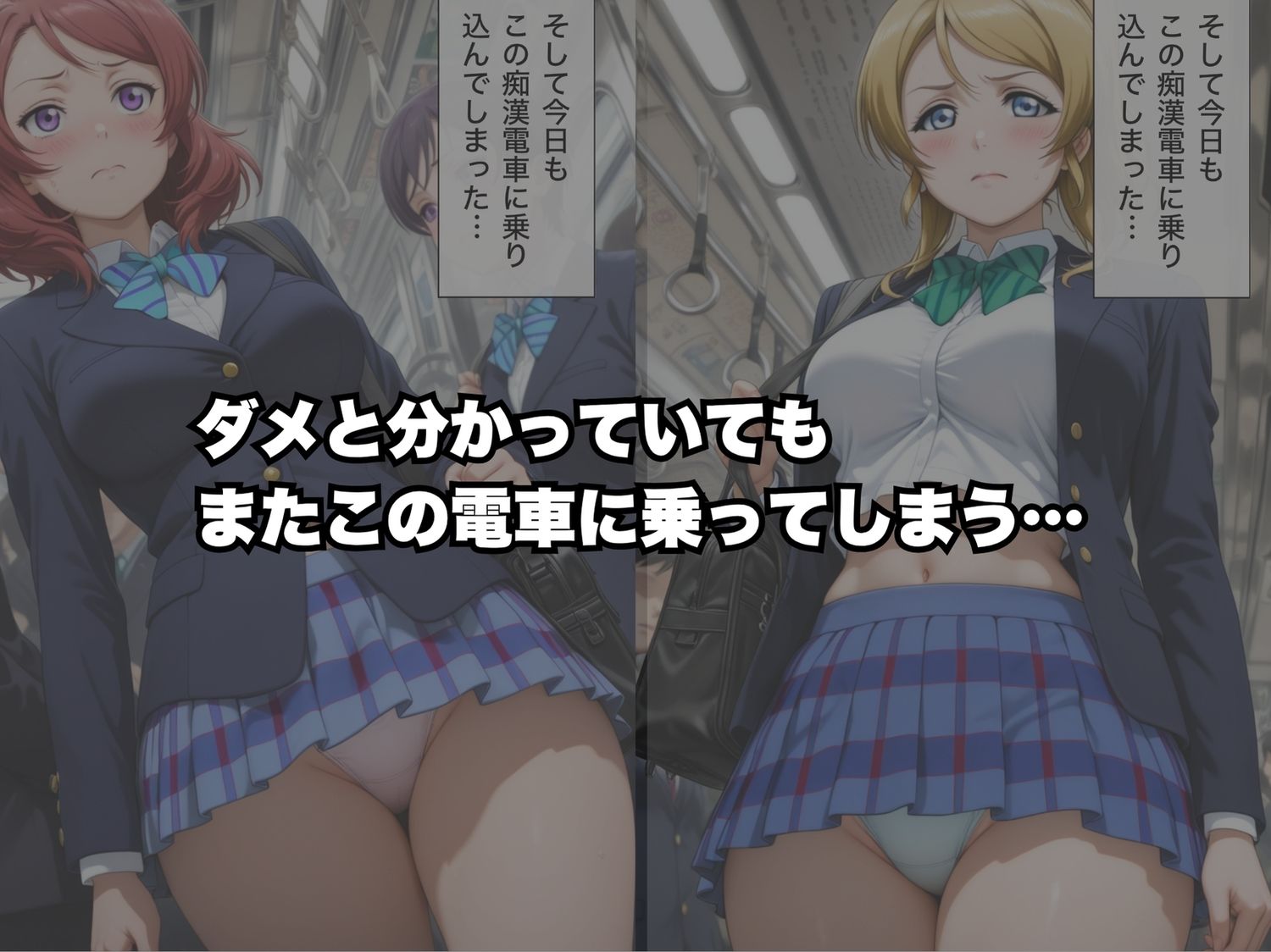 痴●電車で彼女たちの本当の妖美が露わにされる件〜ラブ◯イブ！編〜 サンプル画像6