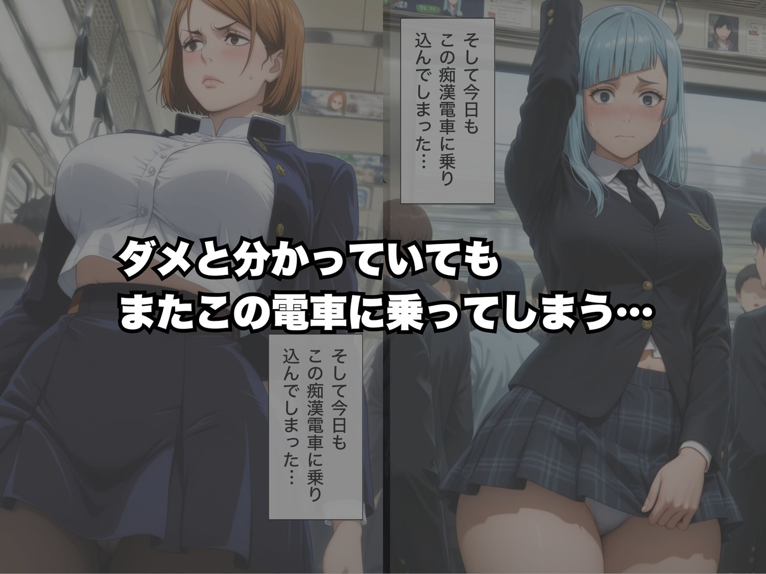 痴●電車で彼女たちの本当の妖美が露わにされる件〜呪●廻戦編〜 サンプル画像6