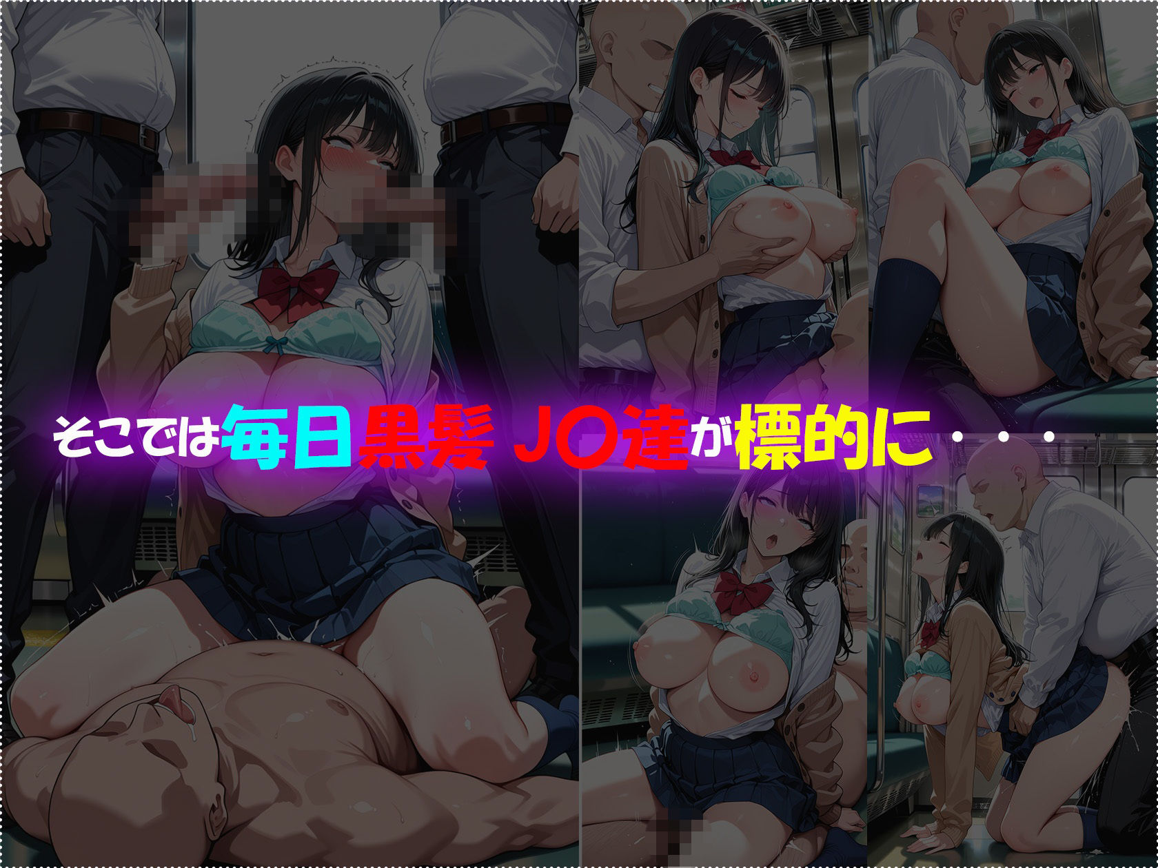 痴●電車で毎日中出しされ続ける黒髪JKの記録 サンプル画像5