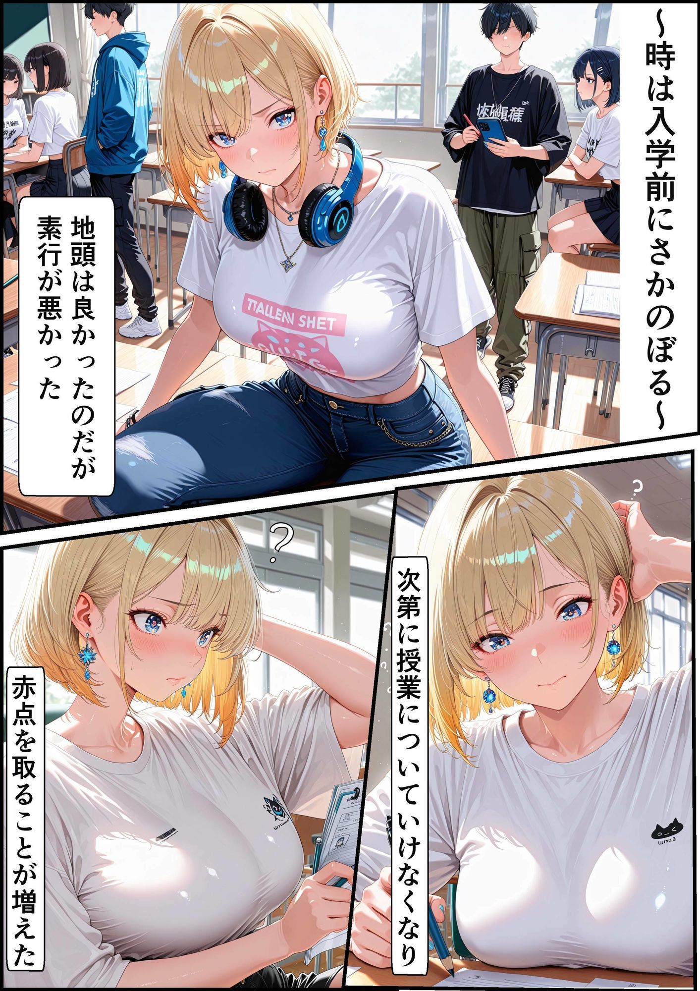 白ギャル女子校生  キモおじ専用肉便器学園  〜入学偏〜 サンプル画像3