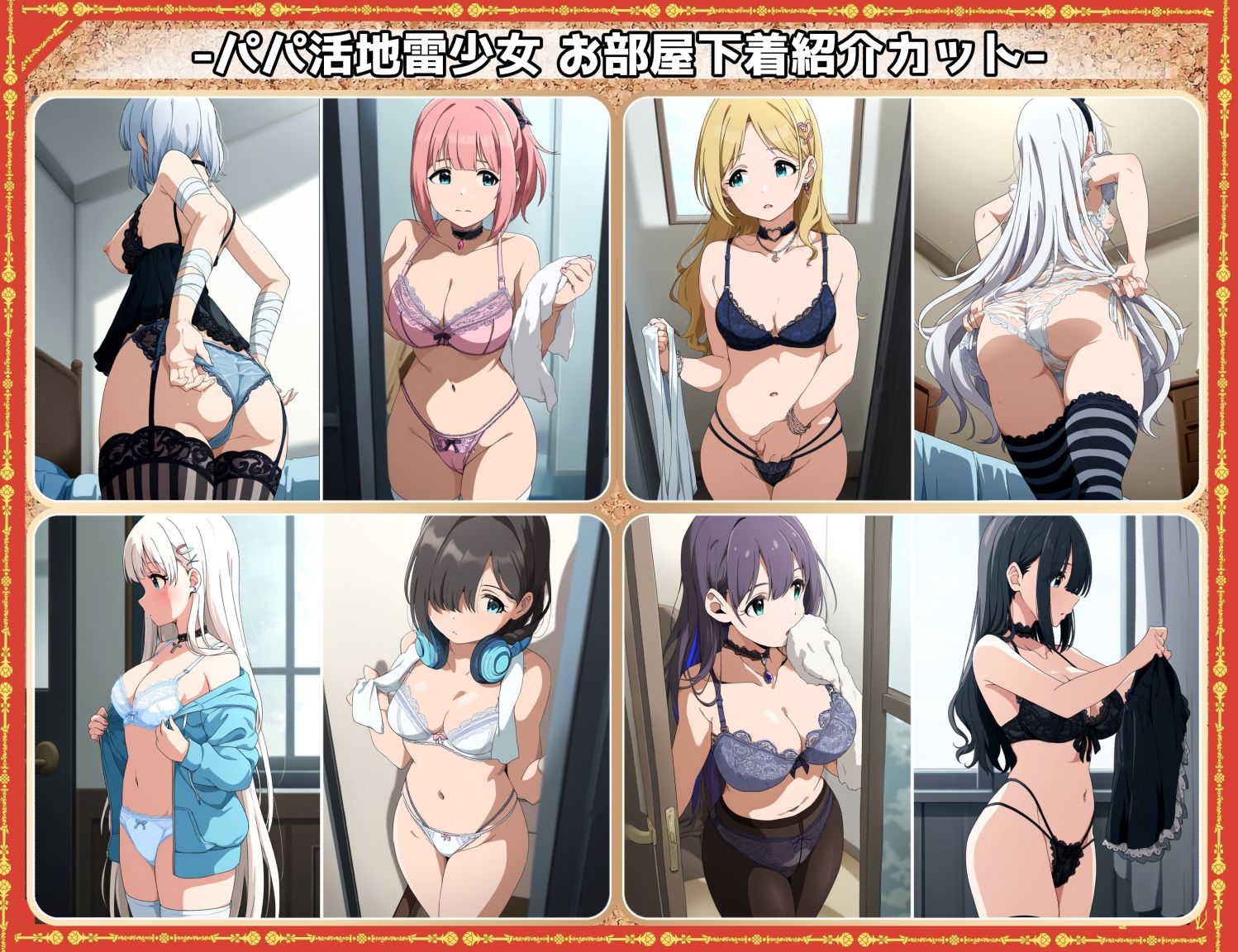 盗撮＆半脱ぎフェチ特化 2020年代アニメ作画特集 観察されるパパ活地雷系少女たち その1 -500枚を撮影- サンプル画像6