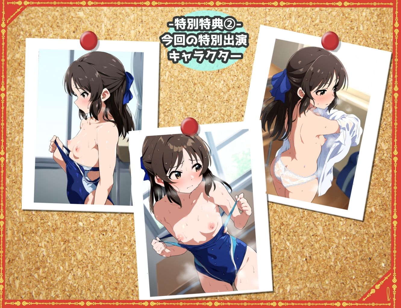 盗撮＆濡れ透けフェチ特化 2010年代アニメ作画特集 濡れ透けアイドルの教室生着替え その2 -500枚を撮影- サンプル画像6