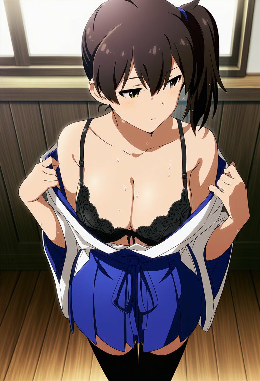 盗撮＆濡れ透けフェチ特化 2020年代アニメ作画特集 艦隊少女たちの濡れ透け教室生着替え その1 -500枚を撮影- サンプル画像5