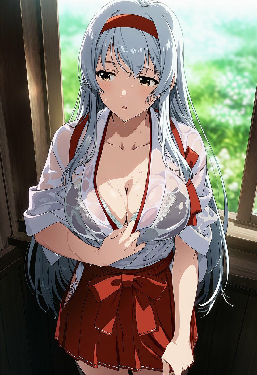 盗撮＆濡れ透けフェチ特化 2020年代アニメ作画特集 艦隊少女たちの濡れ透け教室生着替え その2 -500枚を撮影- サンプル画像6
