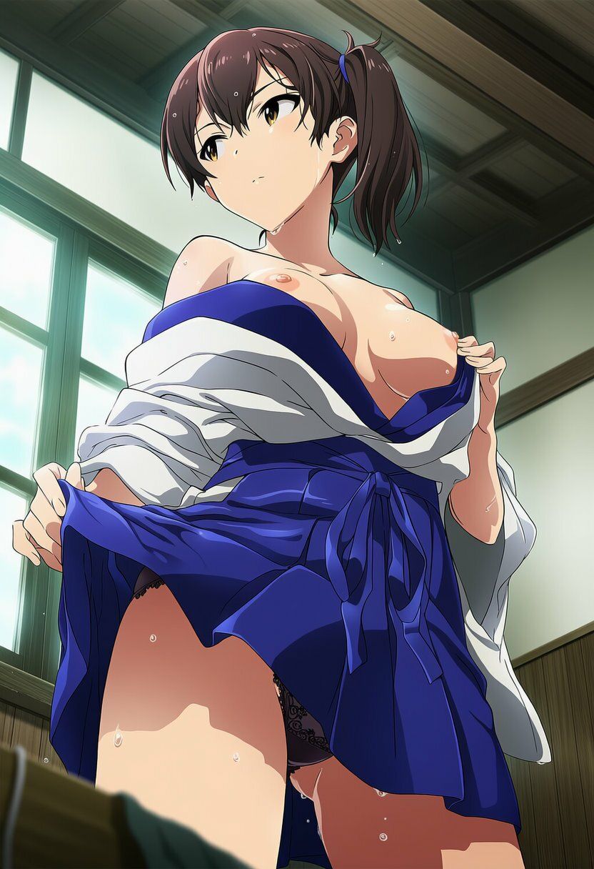 盗撮＆濡れ透けフェチ特化 2020年代アニメ作画特集 艦隊少女たちの濡れ透け教室生着替え その1 -500枚を撮影- サンプル画像9