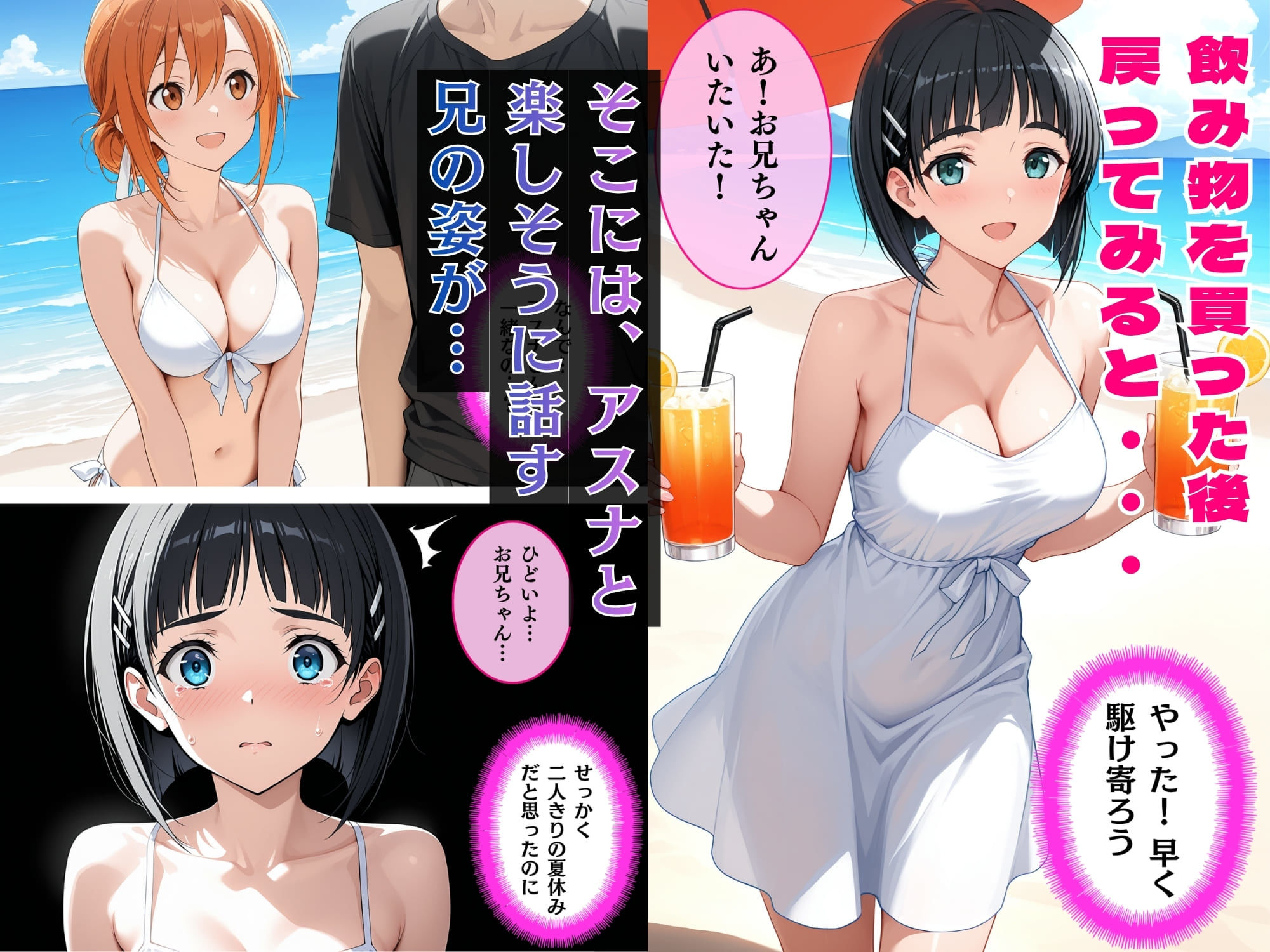 直葉の絶頂性奴●へM覚醒、夏の海でレ○プされメス堕ちする サンプル画像2