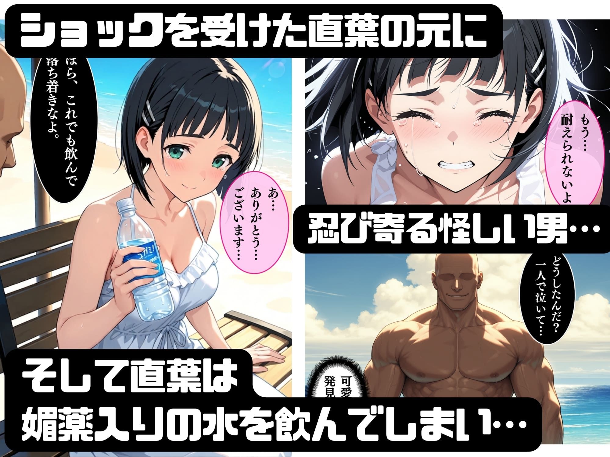 直葉の絶頂性奴●へM覚醒、夏の海でレ○プされメス堕ちする サンプル画像3