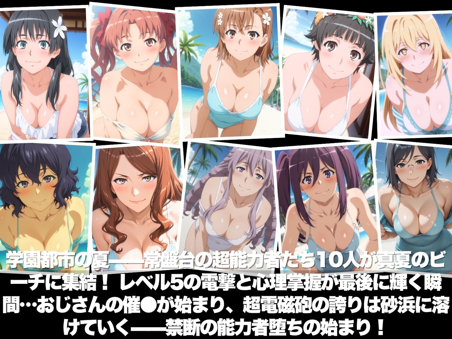 真夏の海辺で堕ちて  〜おじさんの虜になって妊娠するまで〜  とある科学●超電磁砲 編 サンプル画像1