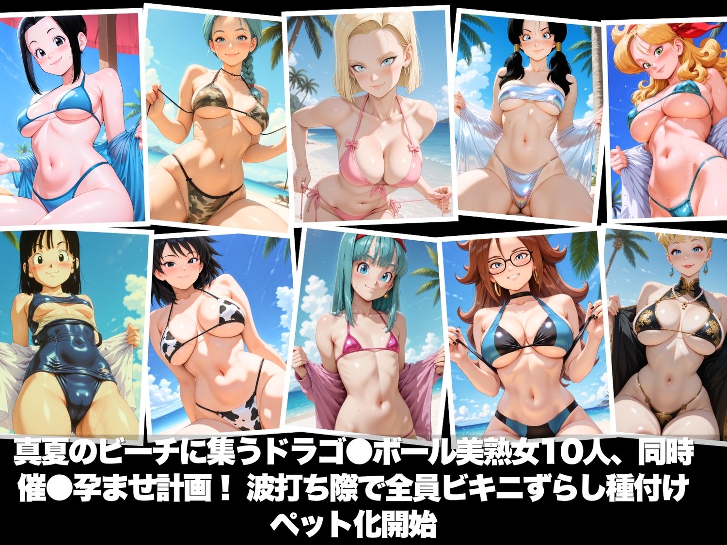 真夏の海辺で堕ちて  〜おじさんの虜になって妊娠するまで〜  ドラゴ●ボール 編 サンプル画像1