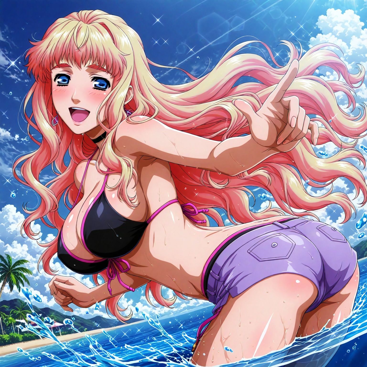 真夏の物語〜銀河の妖精シェリル・〇ーム、海でイチャラブ編〜 サンプル画像1