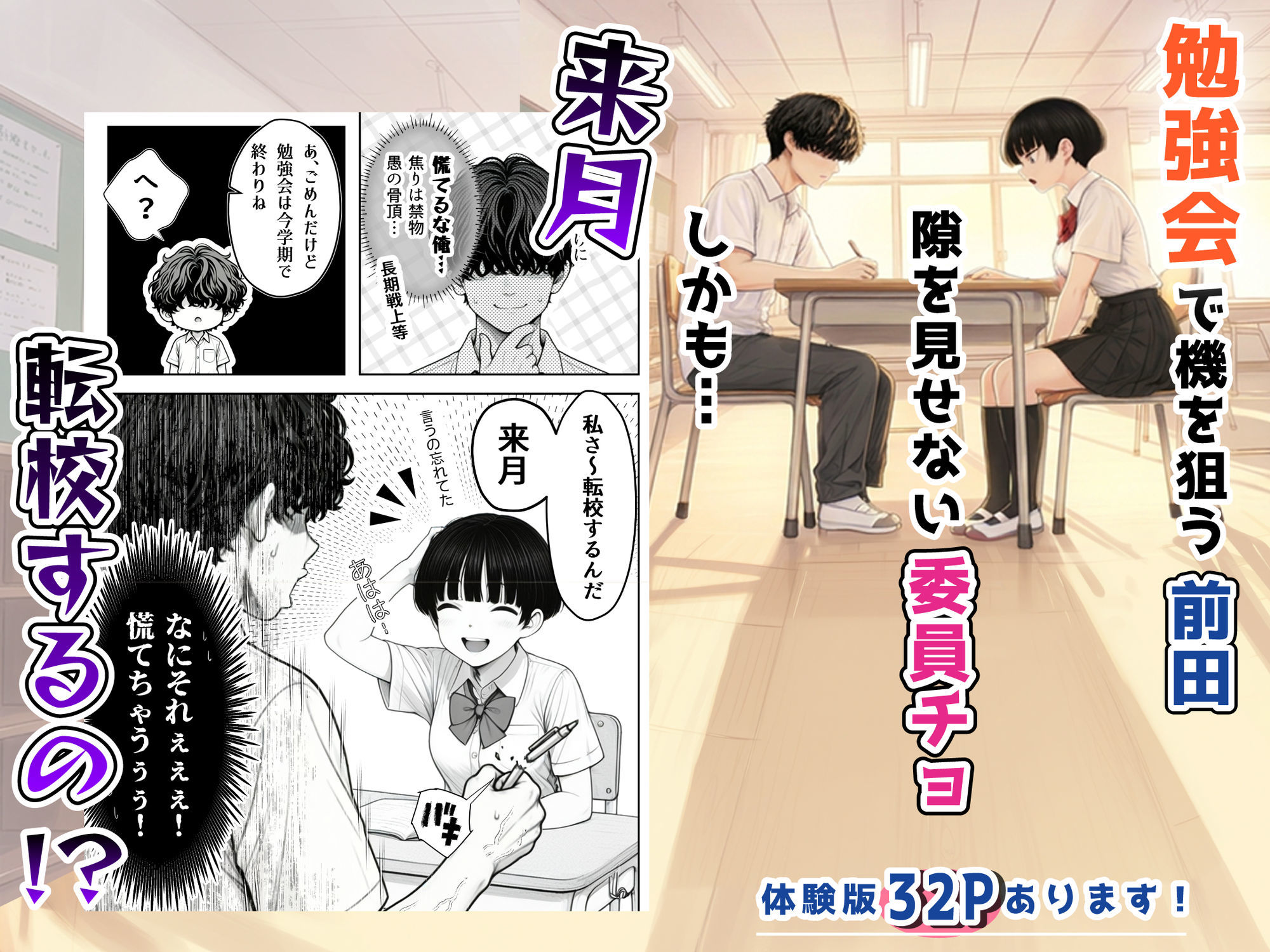 真面目でうるさい委員チョ〜の弱みを握ったヤリチンが1カ月限定恋人ごっこでHまでもっていく話 サンプル画像3