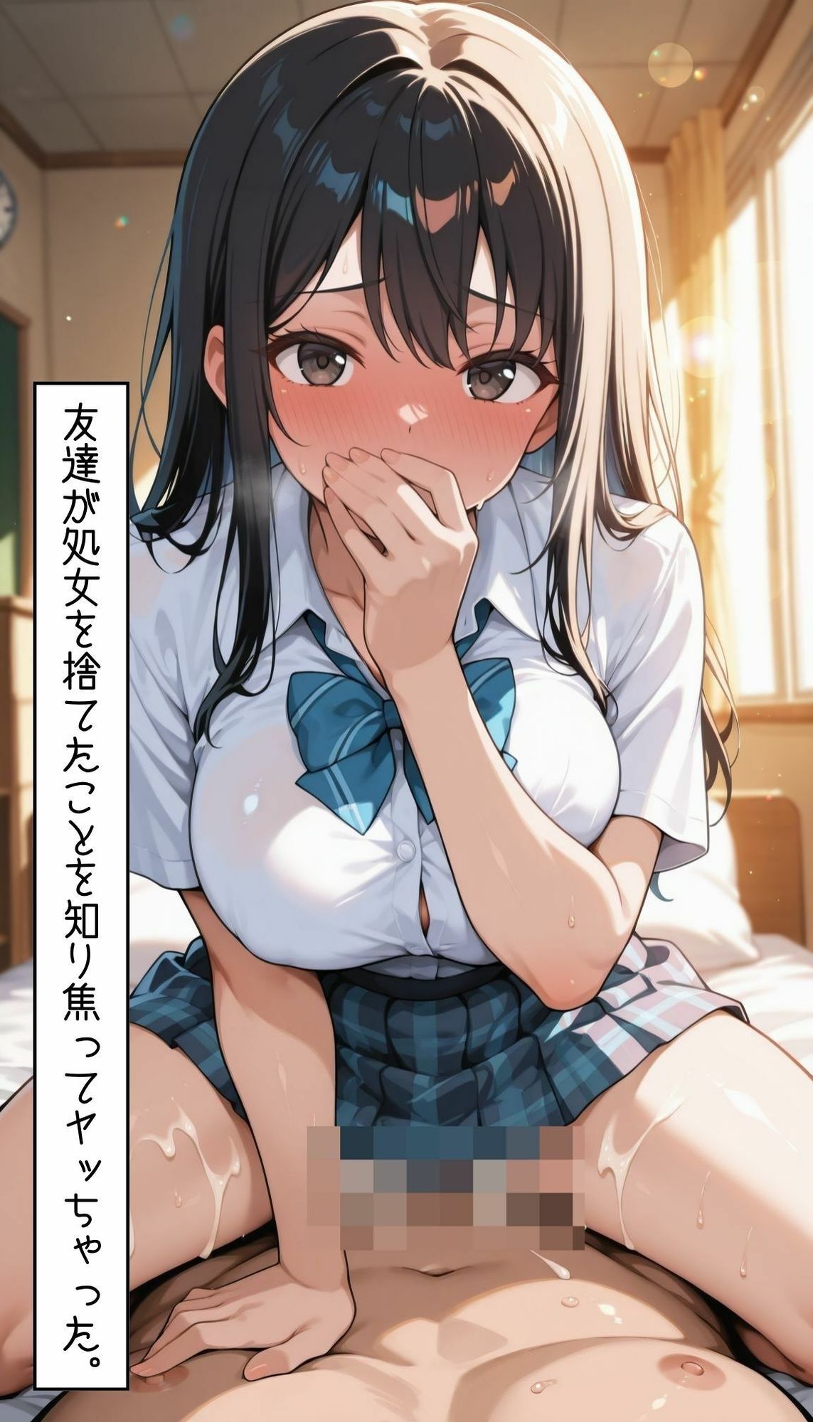 真面目清楚巨乳が快楽中毒でクラスの肉便器〜始めての生ハメ中出し〜 サンプル画像2