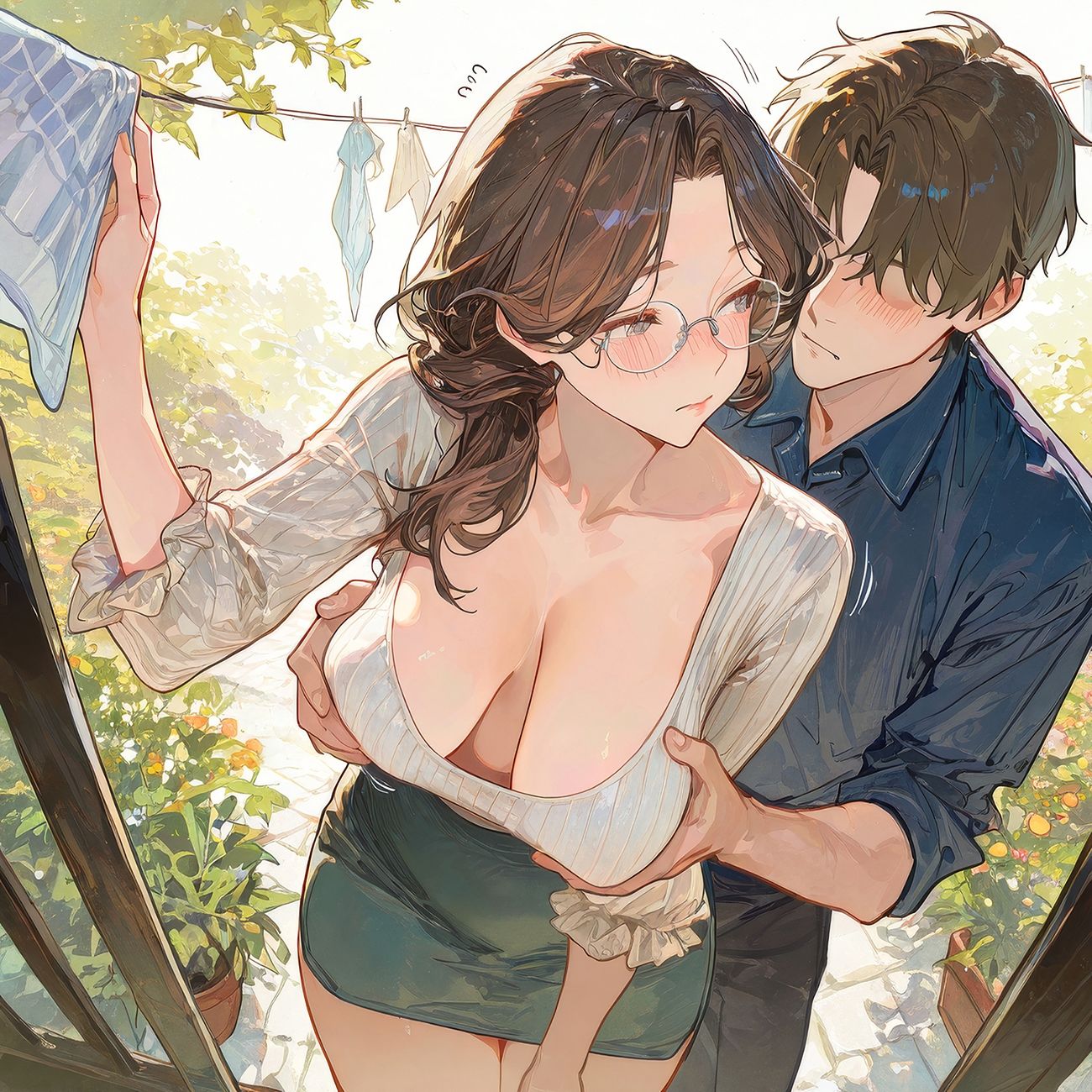 眼鏡 Green 美女 〜一軒家奥様編〜 私家版 サンプル画像1