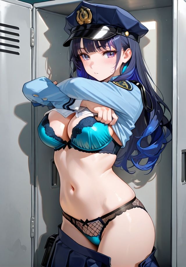 着替え盗撮  婦警編 サンプル画像2