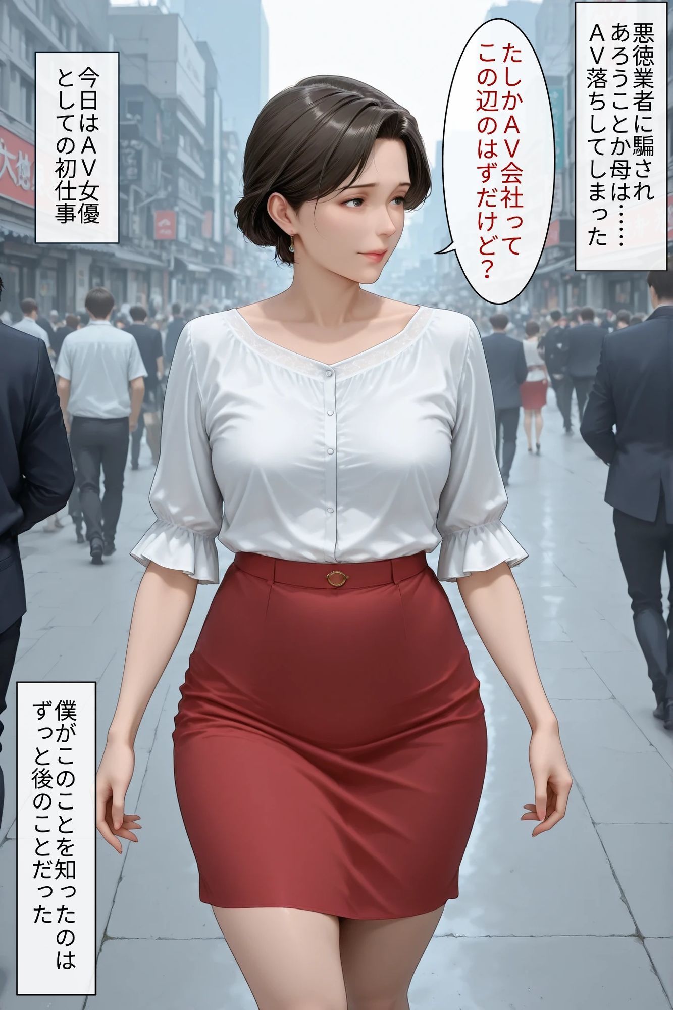 社長夫人の母がAV落ち？〜巨根黒人軍団の無限輪●〜 サンプル画像3