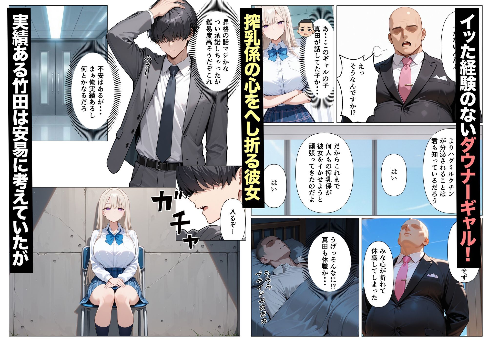 神乳ダウナーギャルの専属搾乳係に選ばれたのは僕でした サンプル画像3