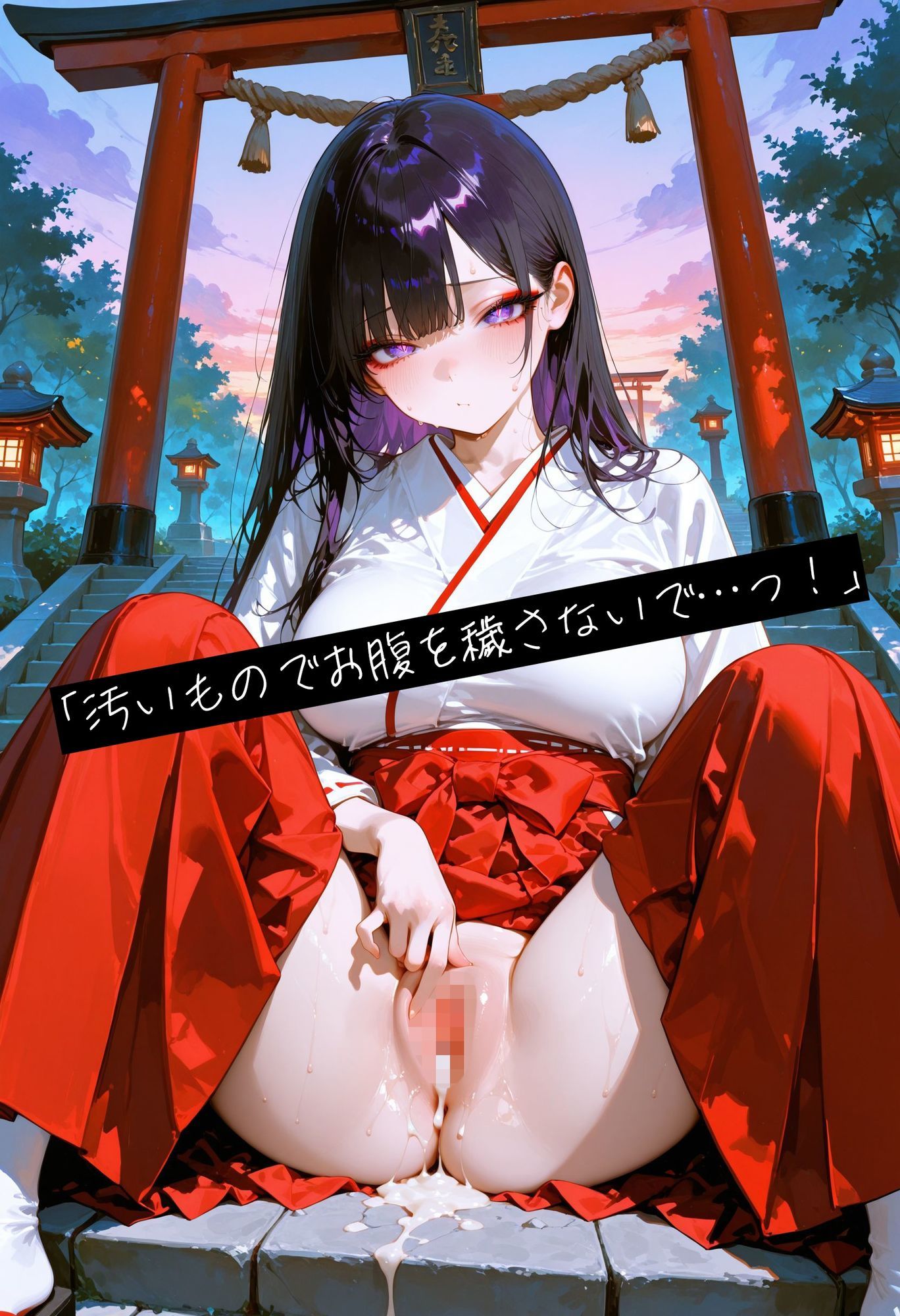 神社巫女の孕み穢れ祓い〜子宮で受け止める穢れの精液 サンプル画像1