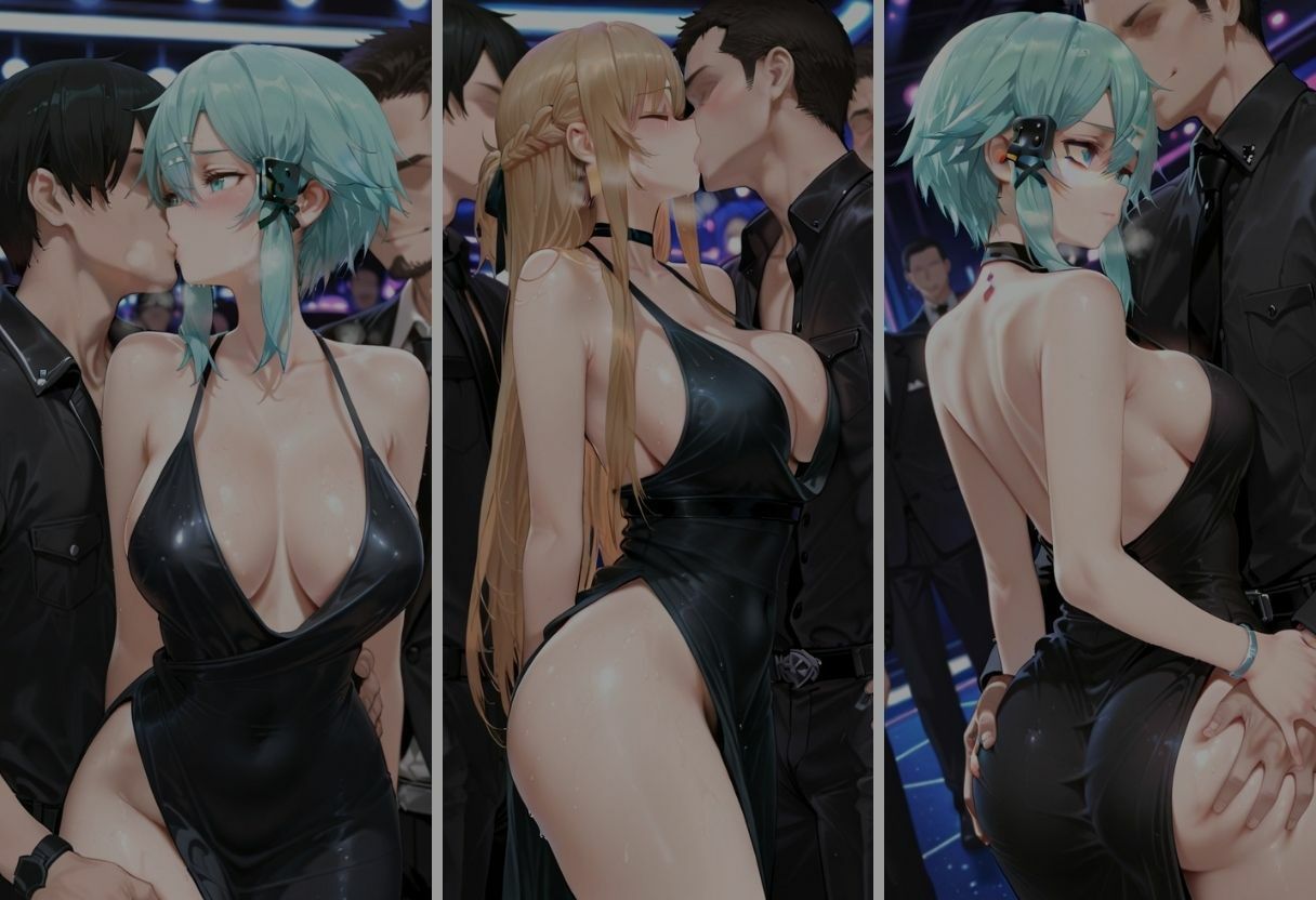 禁断のハプバー  ソードアートオンライン  アスナ  シノン サンプル画像3