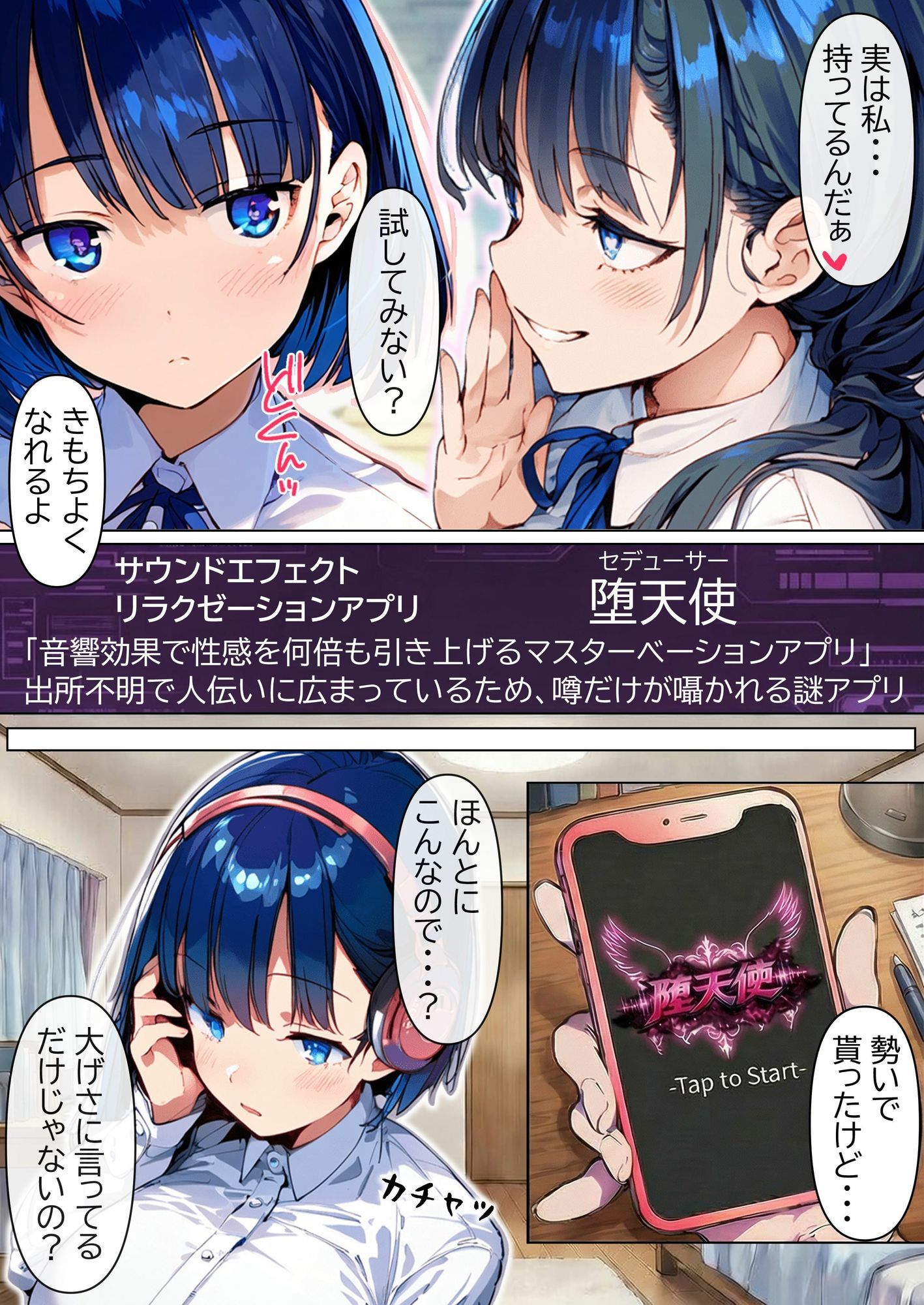 私は性感倍増アプリなんて信じないのに…一瞬でイキ狂うアヘ顔メス サンプル画像2