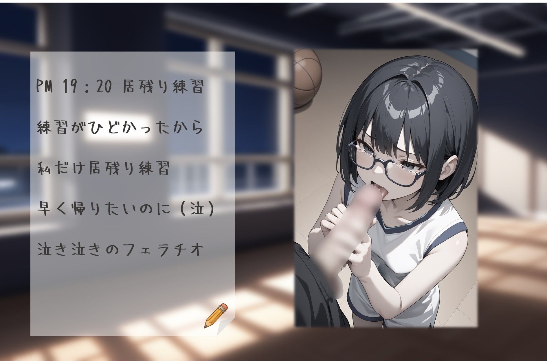 私立吹痴学園性活日記 -紺髪メガネちゃん フェラチオ編- サンプル画像7