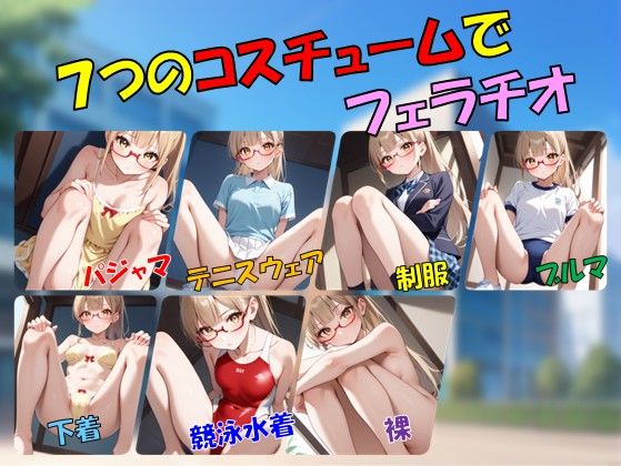 私立吹痴学園性活日記 -金髪メガネちゃん フェラチオ編- サンプル画像1