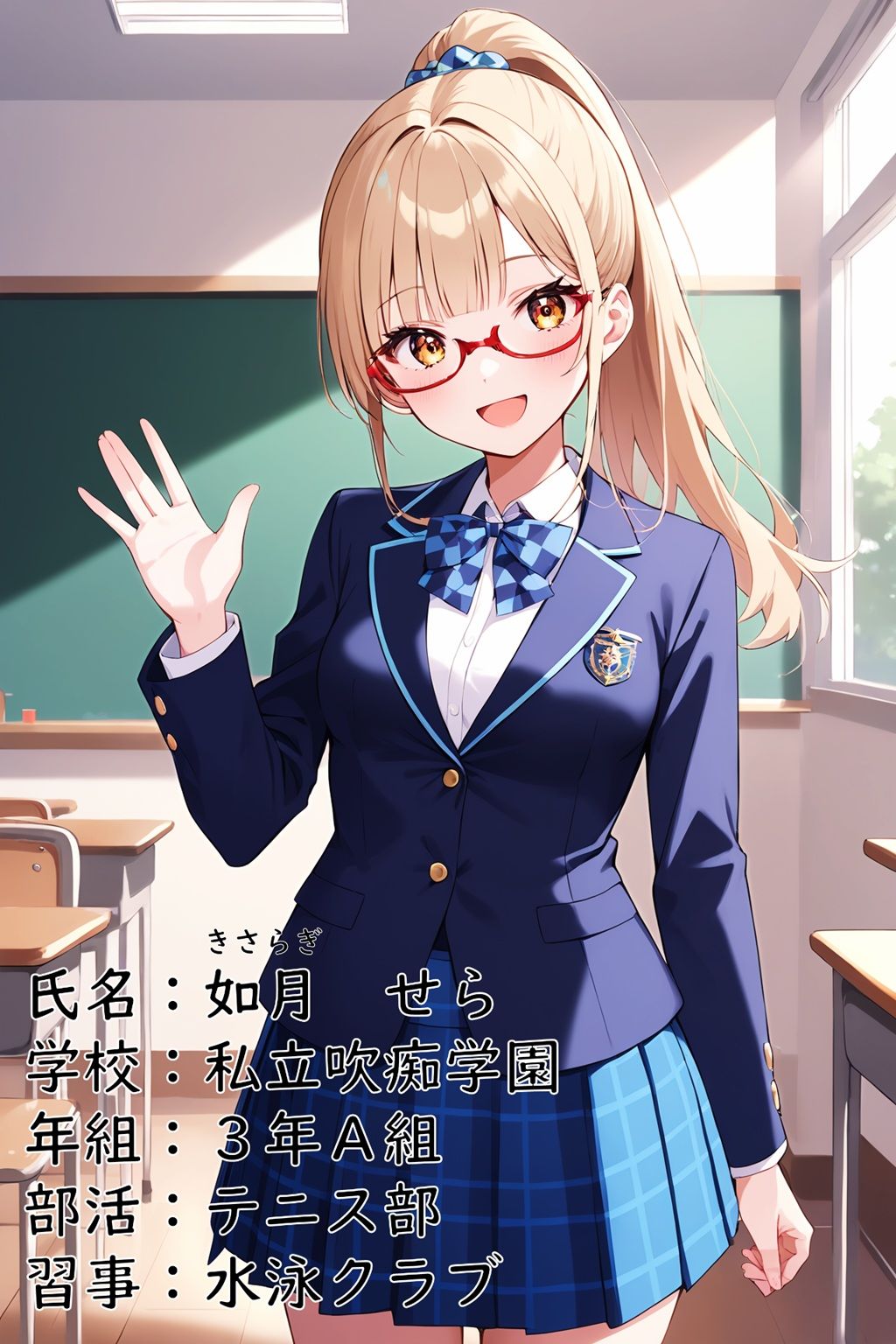 私立吹痴学園性活日記 -金髪メガネちゃん フェラチオ編- サンプル画像3