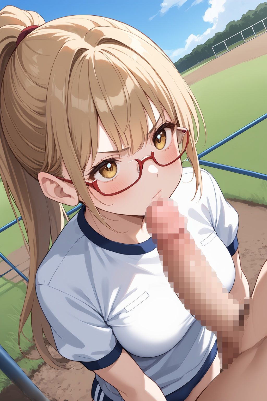 私立吹痴学園性活日記 -金髪メガネちゃん フェラチオ編- サンプル画像7