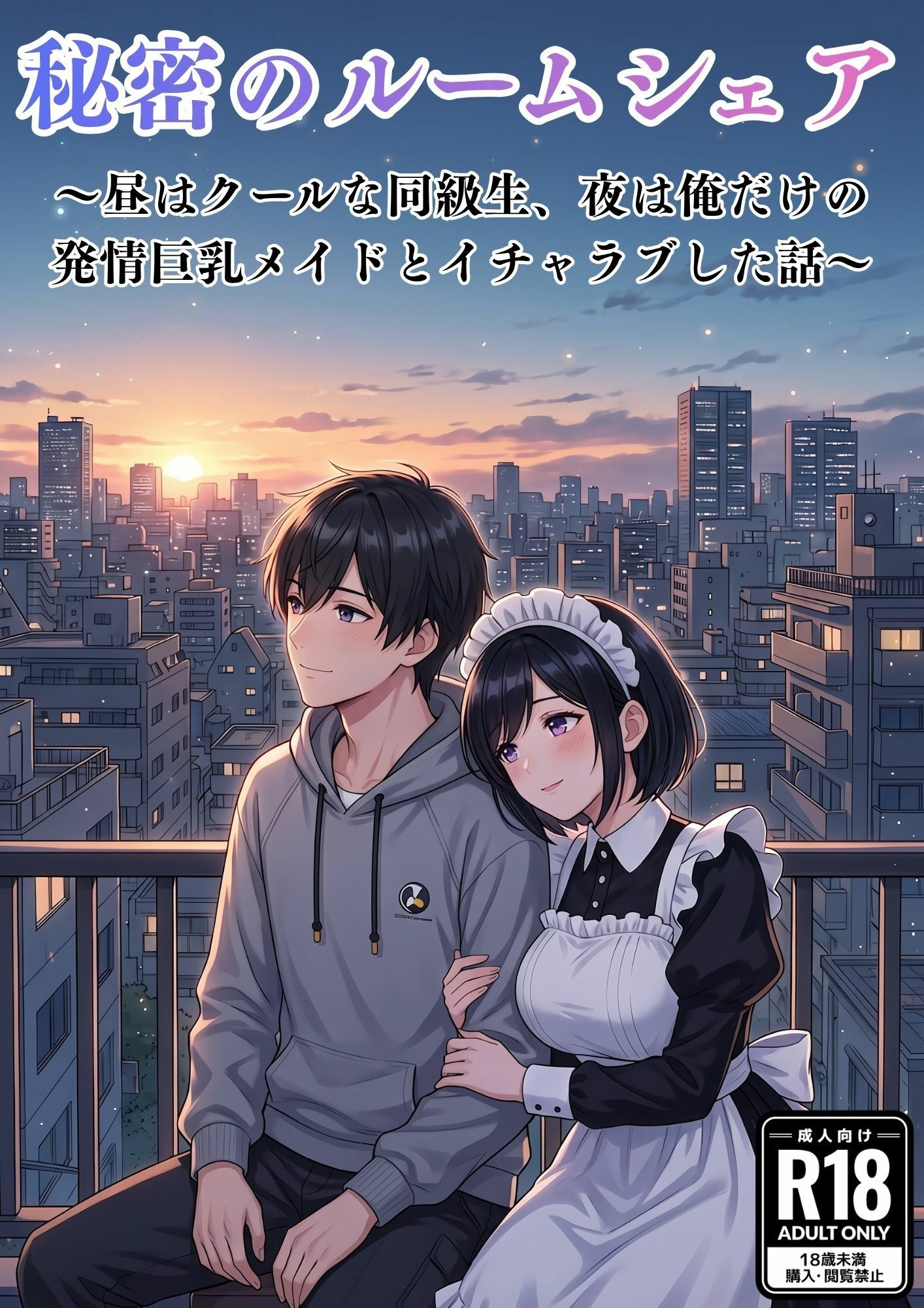 秘密のルームシェア 〜昼はクールな同級生、夜は俺だけの発情巨乳メイドとイチャラブした話〜 サンプル画像1