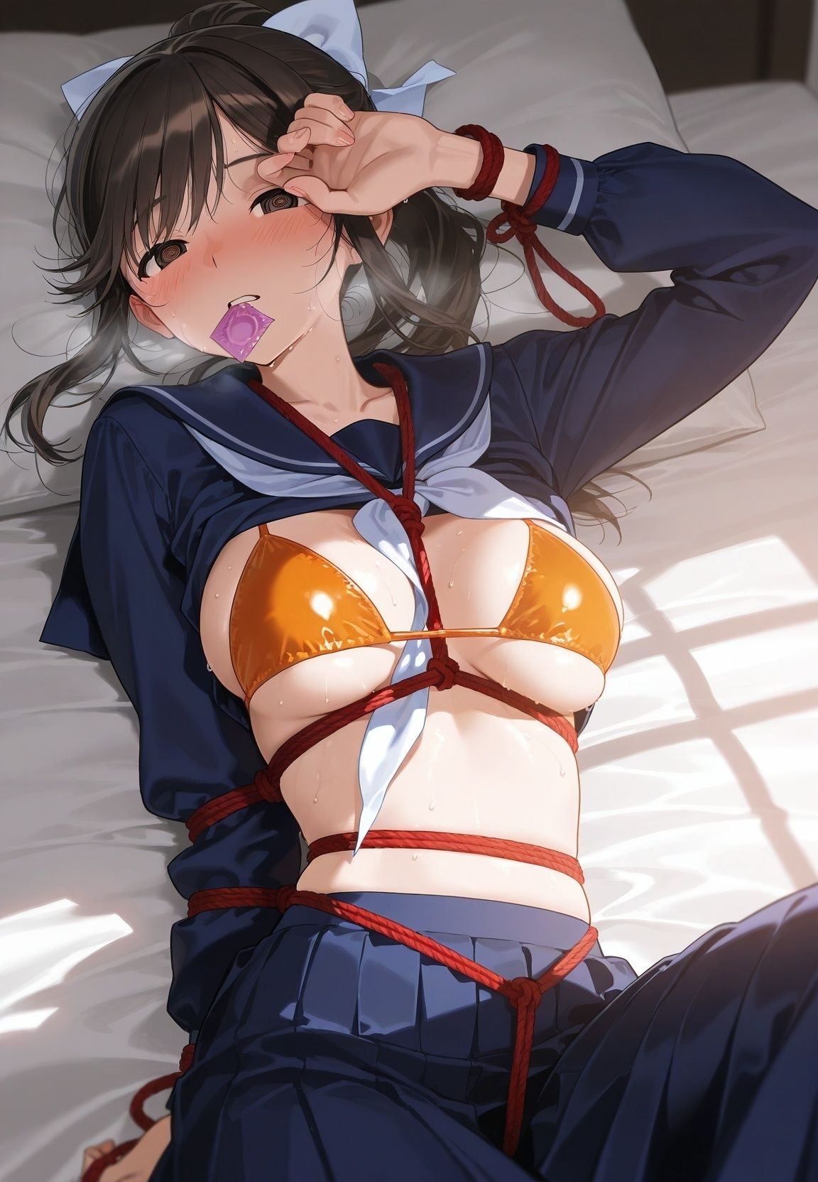 種付けおじさんの言いなり指示待ち系洗脳アプリで拘束固定され強●中出し調教されて完堕ち ラ〇プラス サンプル画像4