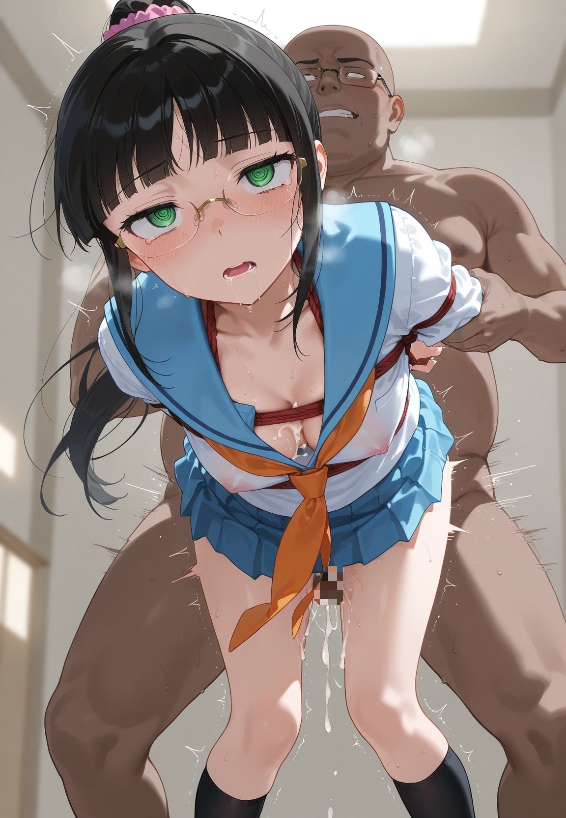 種付けおじさんの言いなり指示待ち系洗脳アプリで拘束固定され強●中出し調教されて完堕ち ニ〇コイ 2 サンプル画像5