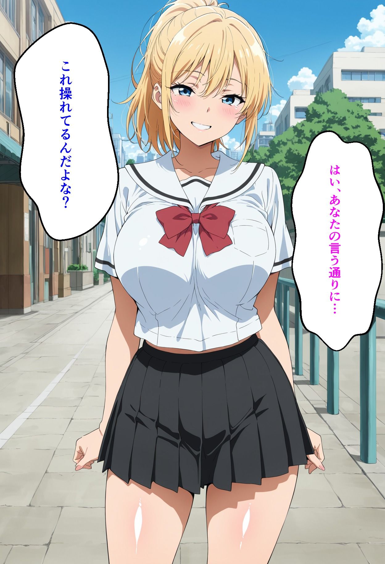 突然降ってきた支配アプリ 〜街で見かけたギャルを即ハメ奴●化〜 サンプル画像3