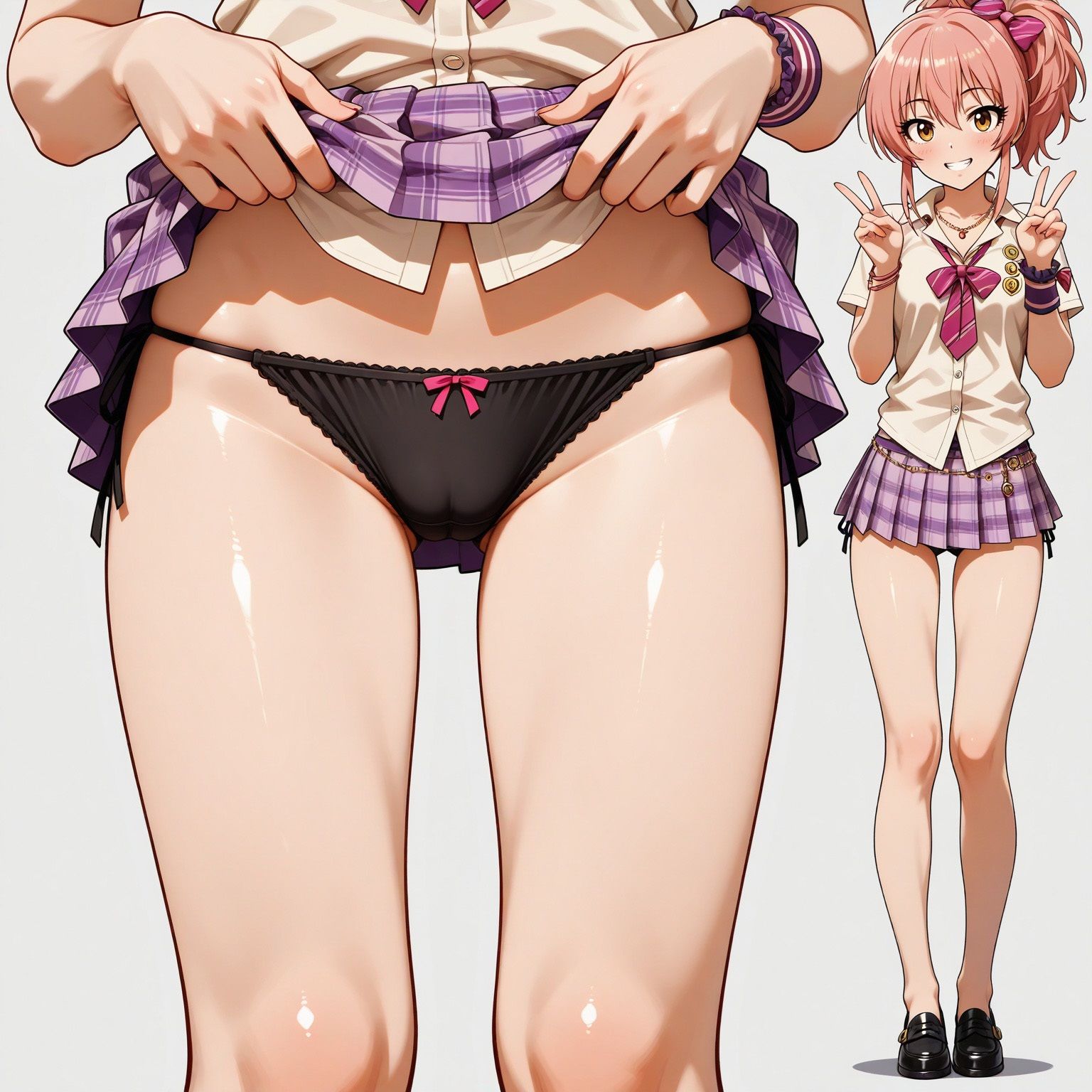 立ち絵とたくしあげ【アイドルマスターシンデレラガールズ風1】 サンプル画像5