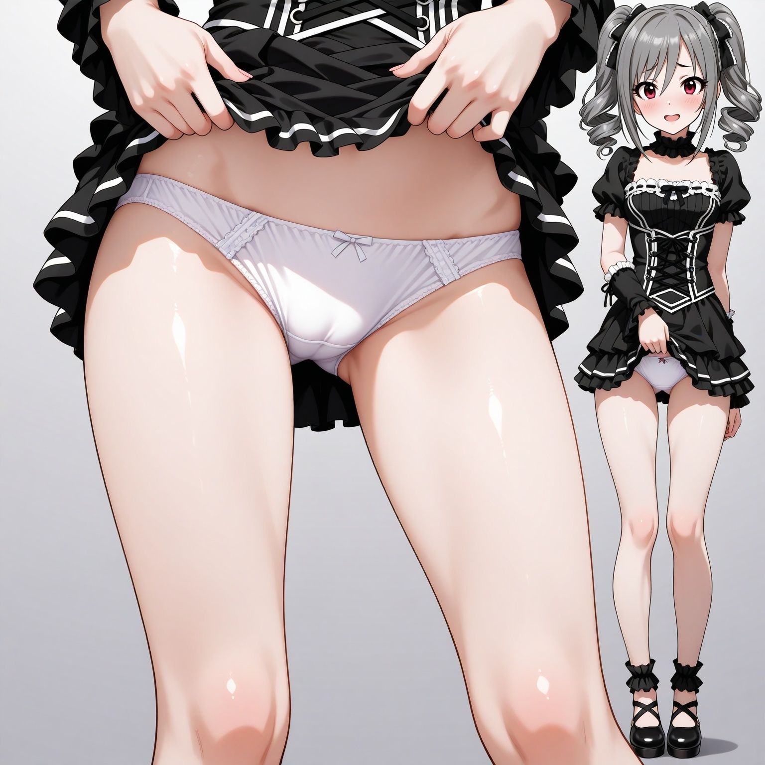 立ち絵とたくしあげ【アイドルマスターシンデレラガールズ風1】 サンプル画像9