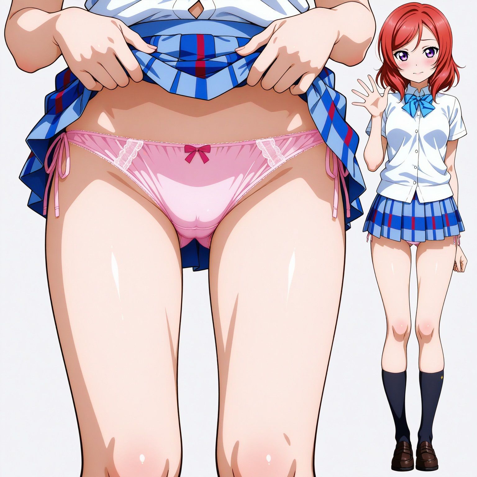 立ち絵とたくしあげ【ラブライブ！風1】 サンプル画像1