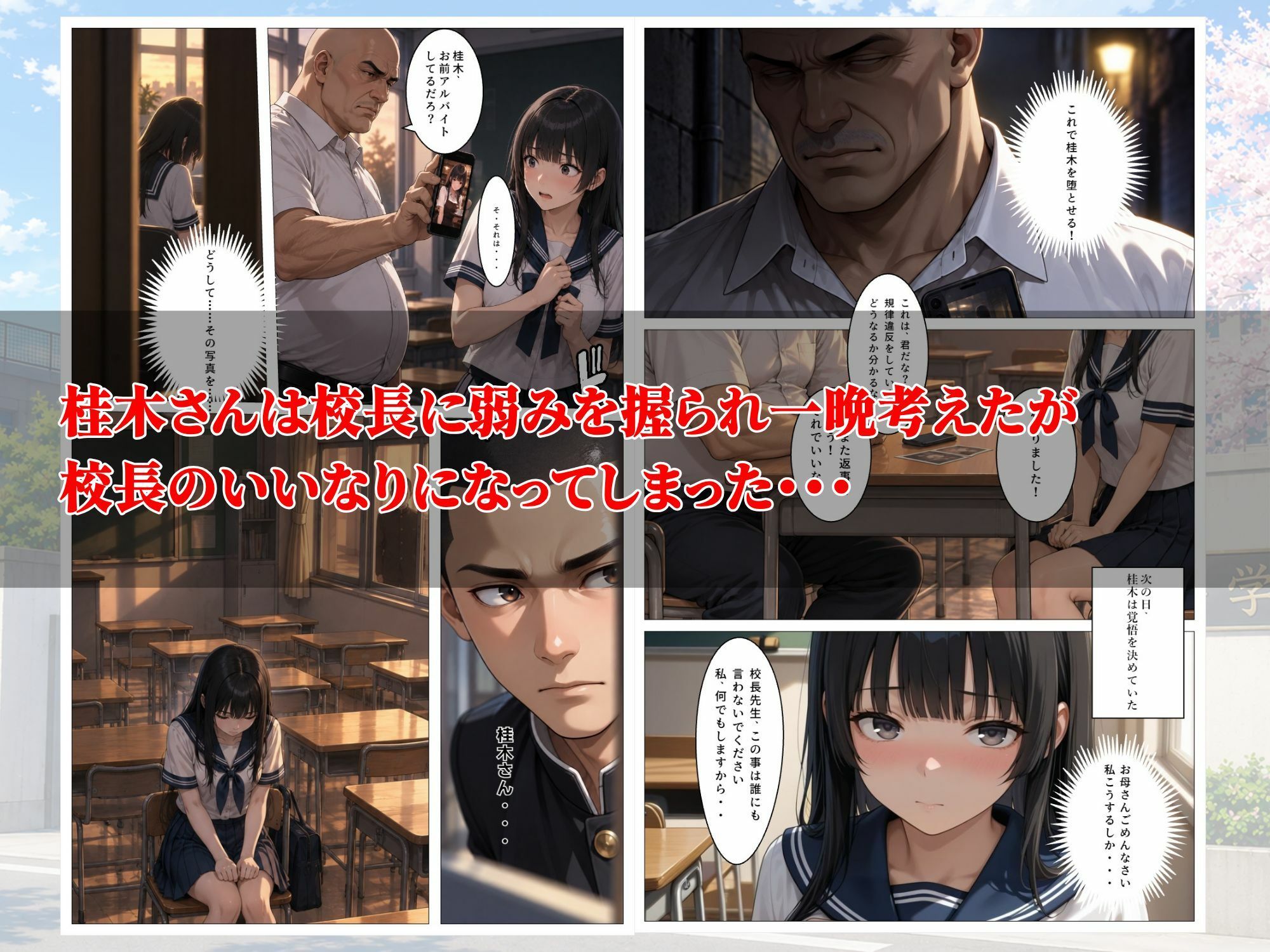 童貞のボクが大好きな優等生ヒロインを目の前で校長に弱みを握られNTRされた話〜桂木 美穂編 サンプル画像5