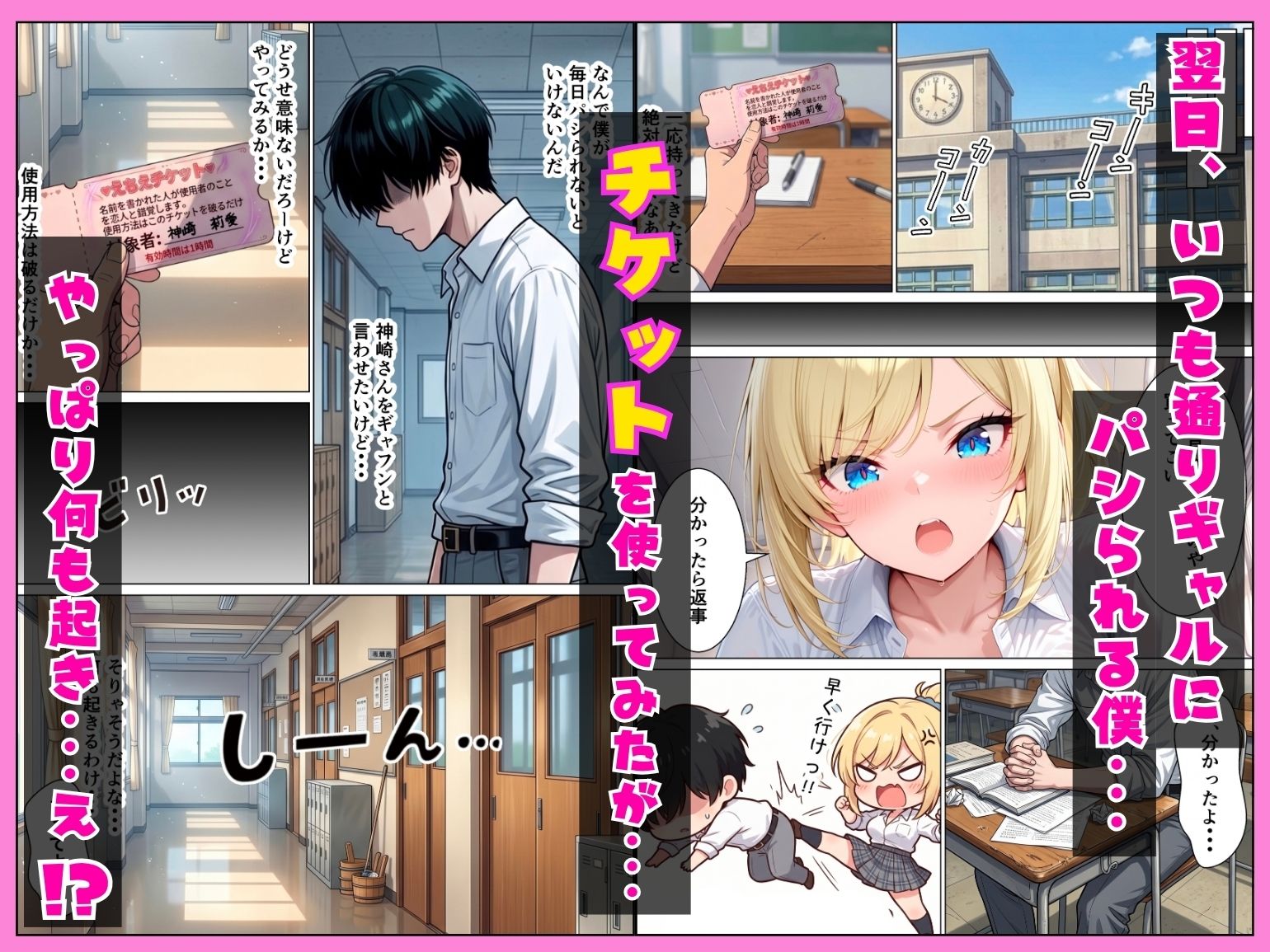 童貞陰キャの僕がえちえチケットを使ってギャルハーレムでヤリ放題しちゃいました サンプル画像2