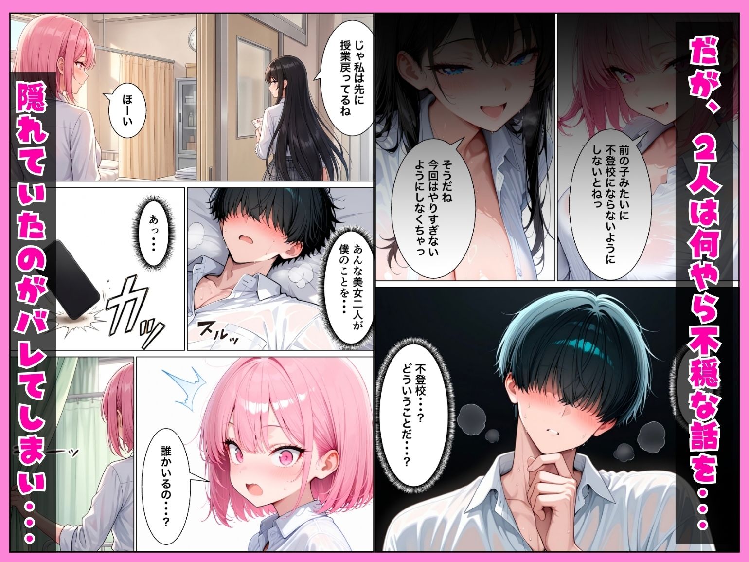 童貞陰キャの僕が転校初日にヤリマンギャル二人に搾精されまくる話 サンプル画像4