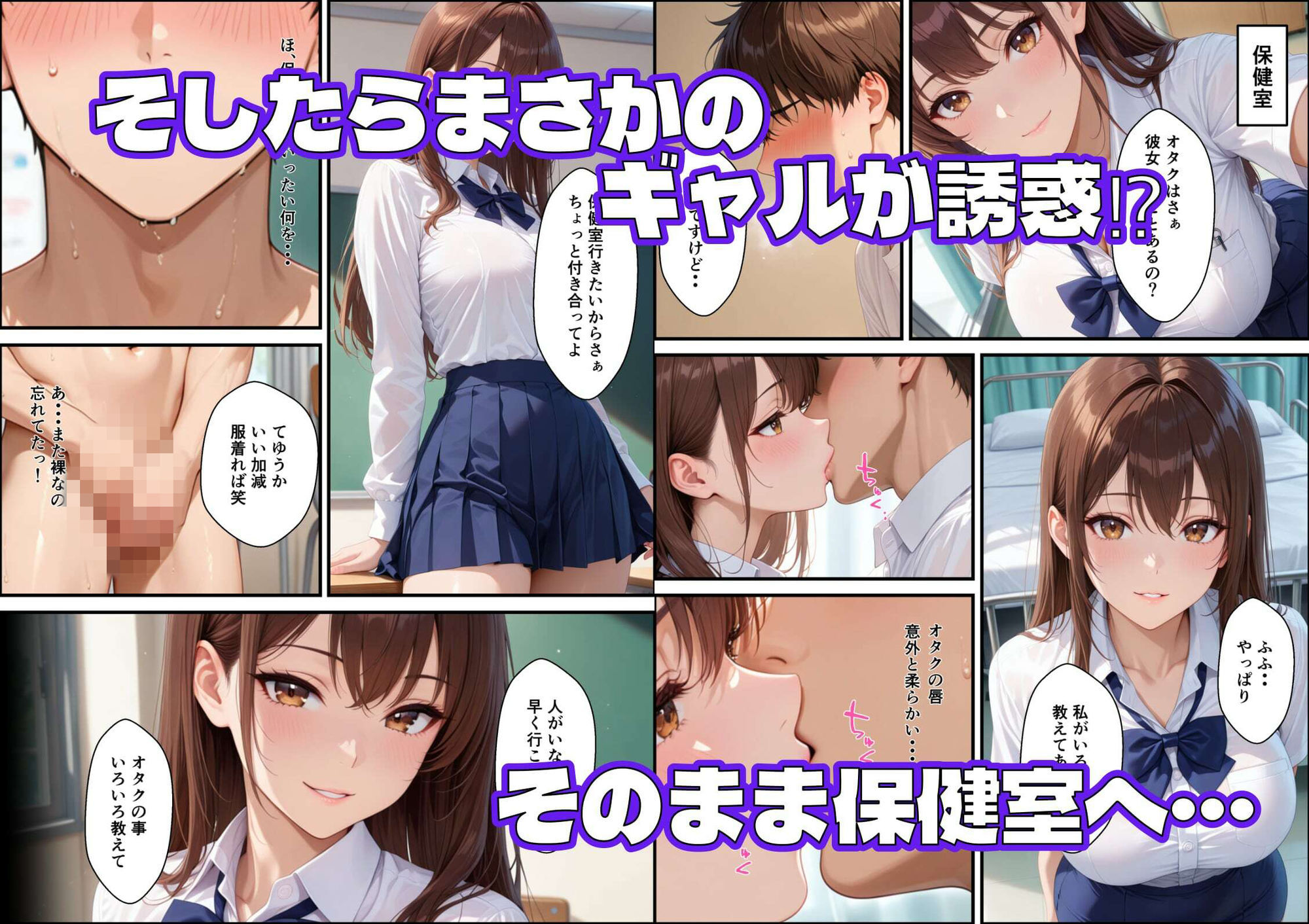 童貞陰キャラオタクが発情？？痴女ギャル達に生中出ししまくる話 サンプル画像3