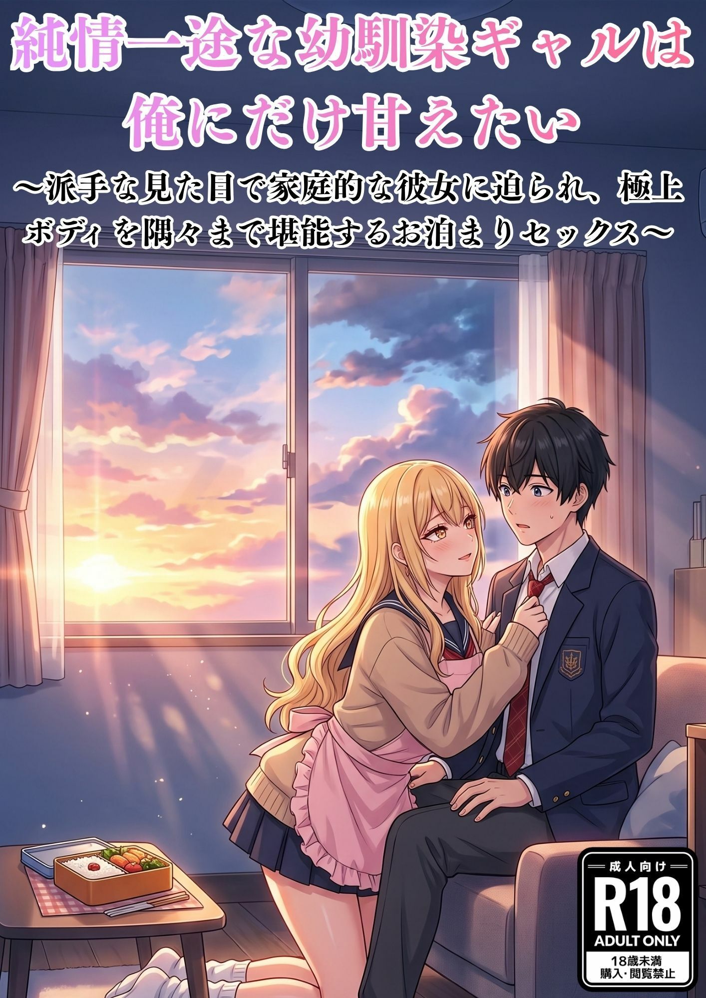 純情一途な幼馴染ギャルは俺にだけ甘えたい〜派手な見た目で家庭的な彼女に迫られ、極上ボディを隅々まで堪能するお泊まりセックス〜 サンプル画像1