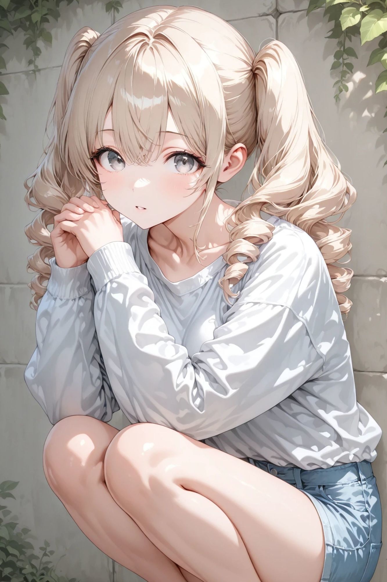 紬 – 白い壁 – 【ヌード集】 サンプル画像2