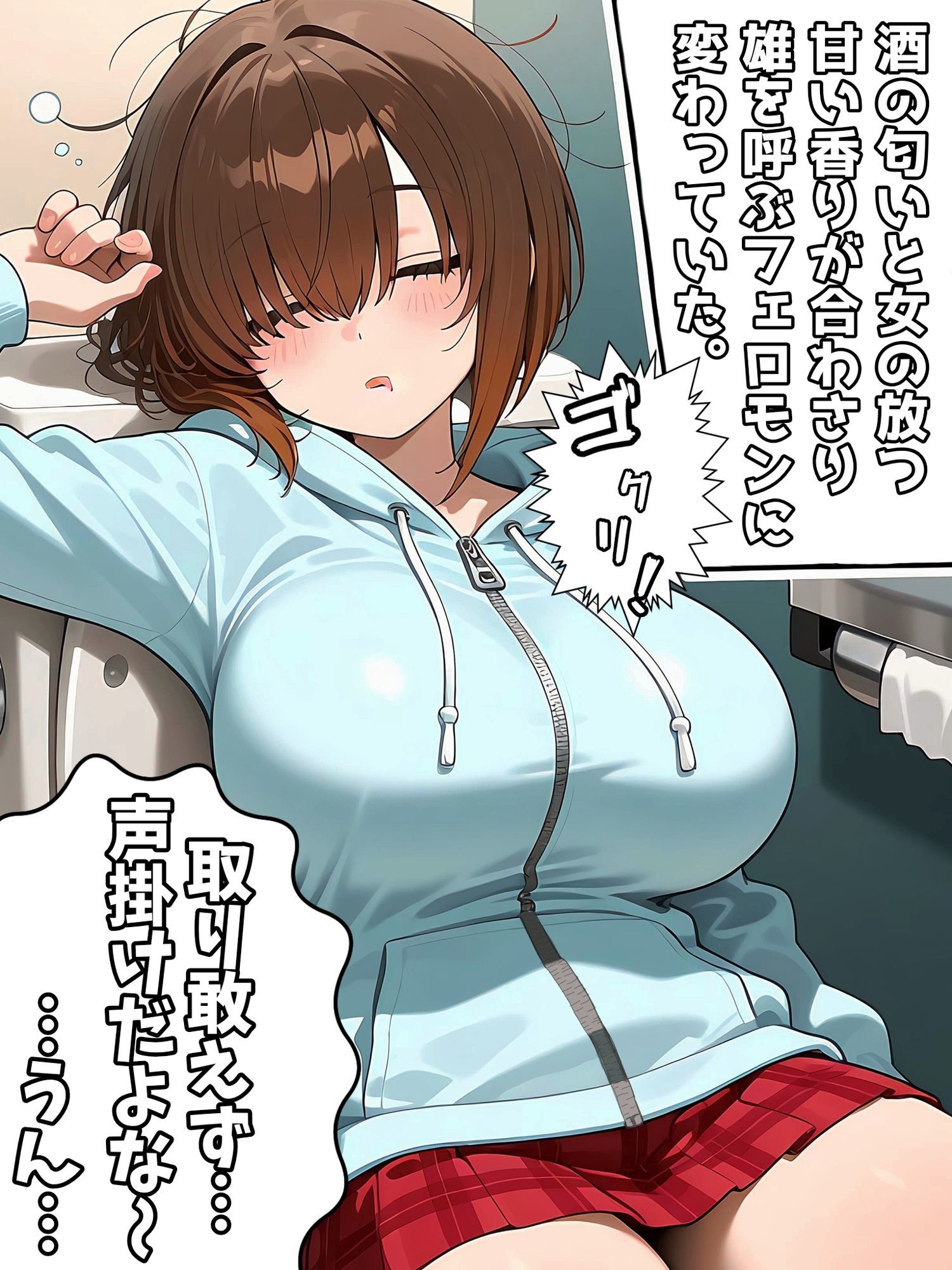 終電逃してトイレに入ったら生オ◯ホが寝ていた サンプル画像5