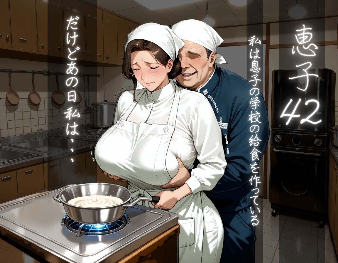 給食おばさんは犯〇れる サンプル画像1