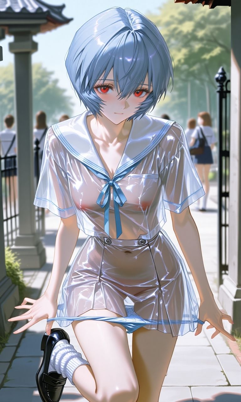 綾〇レイ  スケスケセーラー服でHな日常 サンプル画像1