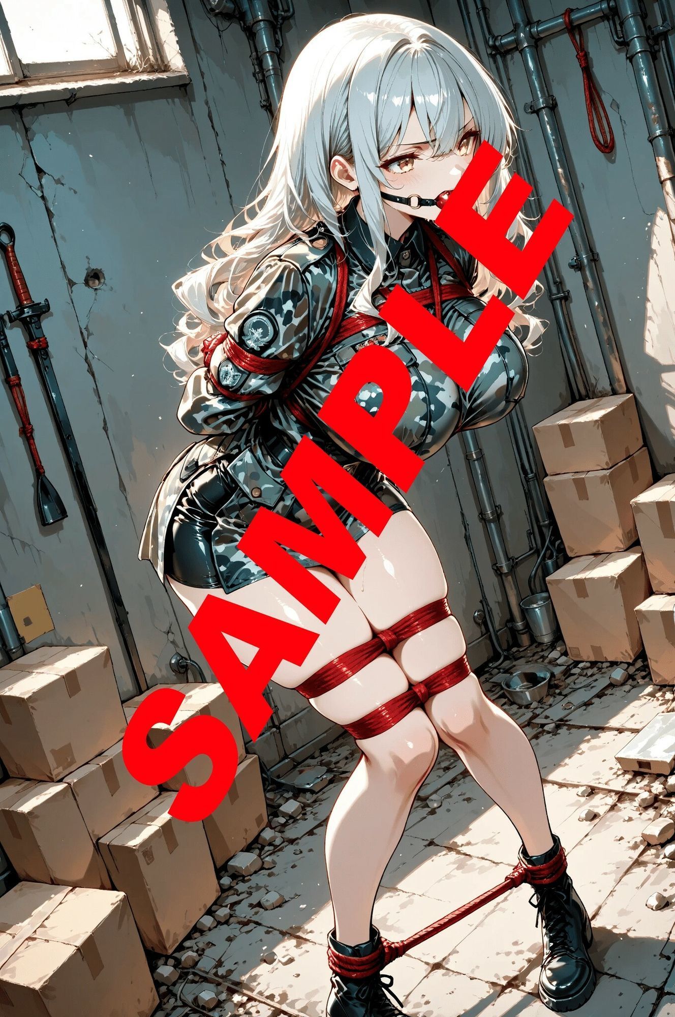 緊縛_沈黙する被写体 サンプル画像6