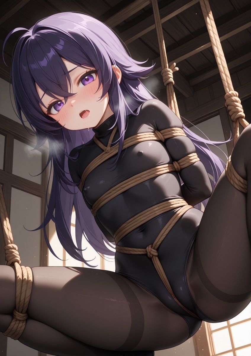 緊縛されてる女の子が身動きできずに吊るされてるやつ 1 サンプル画像1