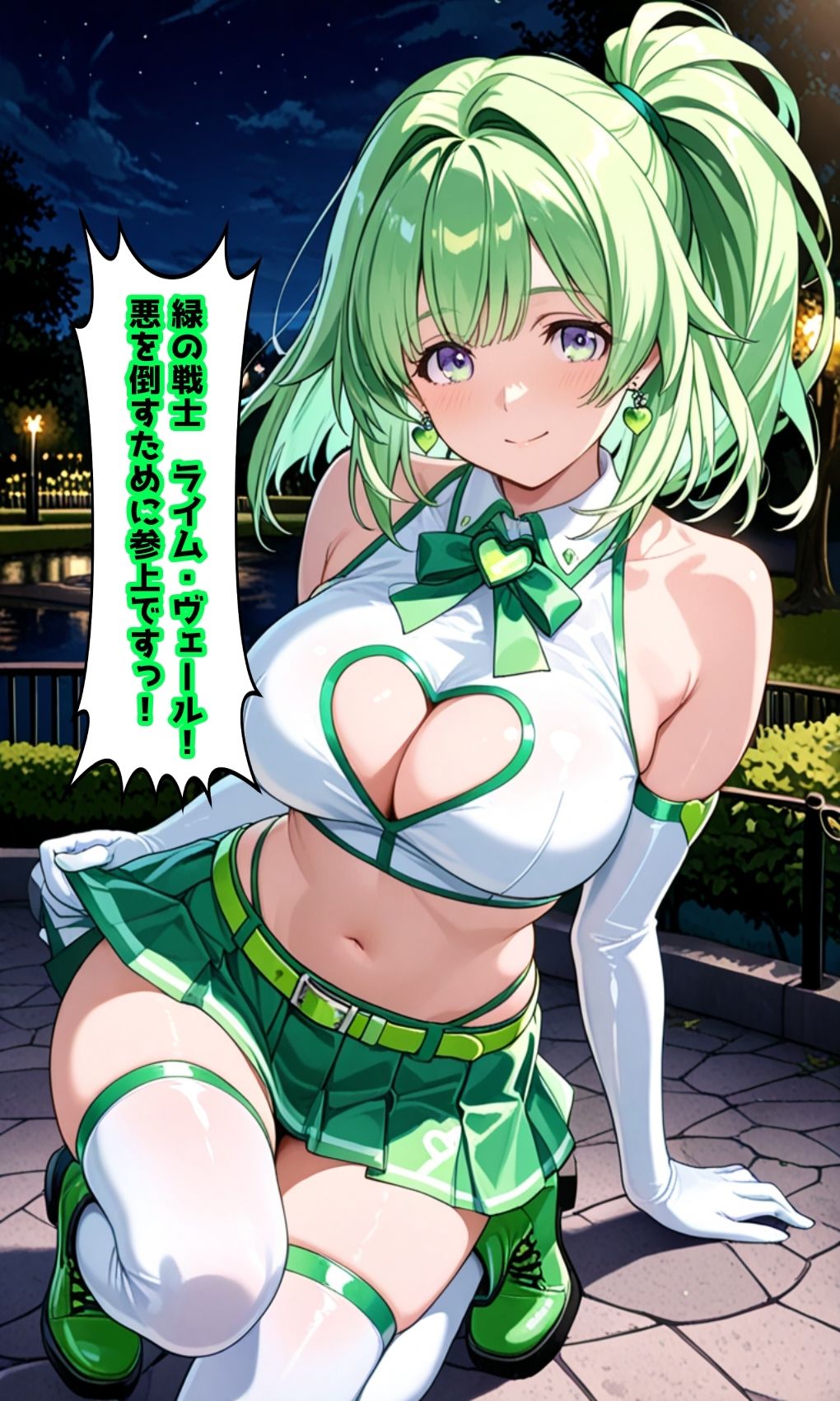 緑の戦士ライム・ヴェール 〜触◯怪魔タクティルの罠〜 サンプル画像1